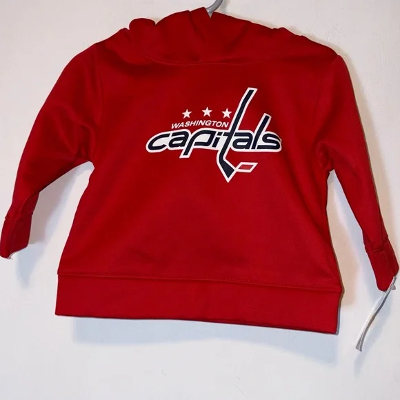 NHL Washington Capitals Red Infant Hoodie 12M NWT MSRP $30 Officially Licensed - Picture 1 of 3